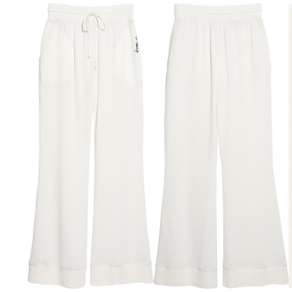Free People Ivory Cozy Cool Girl Lounge Pants - Picture 2 of 10